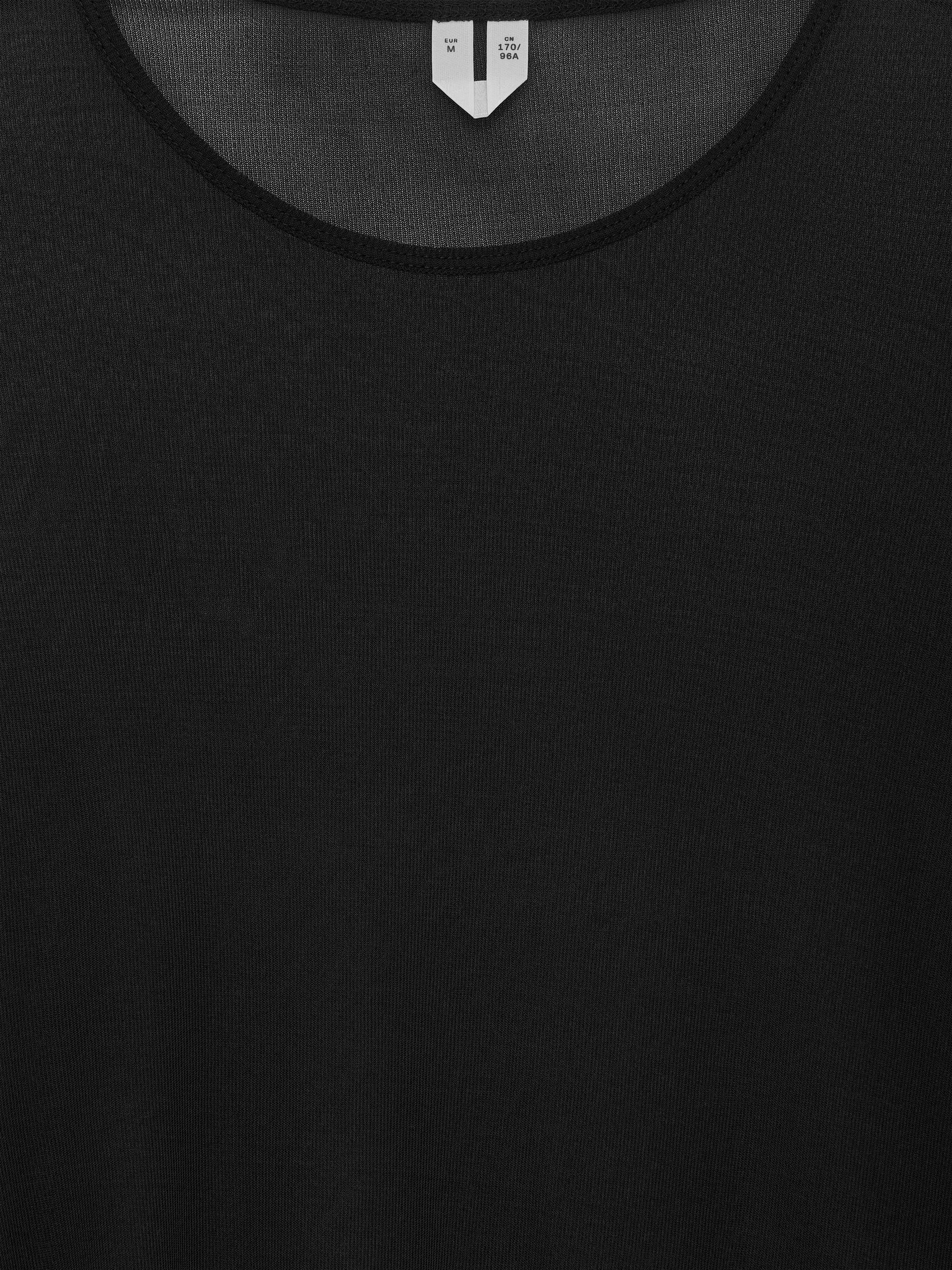 Sheer Silk Top - Black - Slim fit - Women - StillMedia/DescriptiveDetail - 2