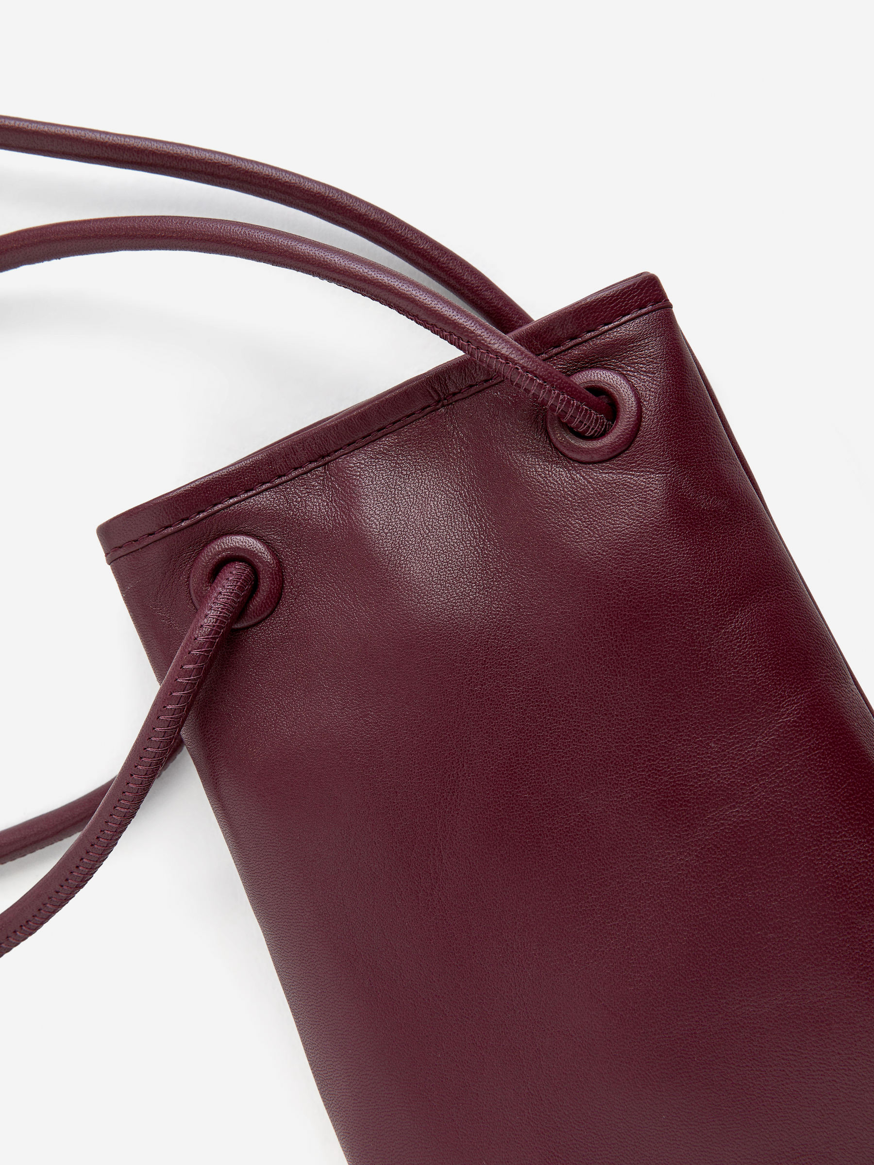 Leather Crossbody Bag - Burgundy - Women - StillMedia/DescriptiveDetail - 3