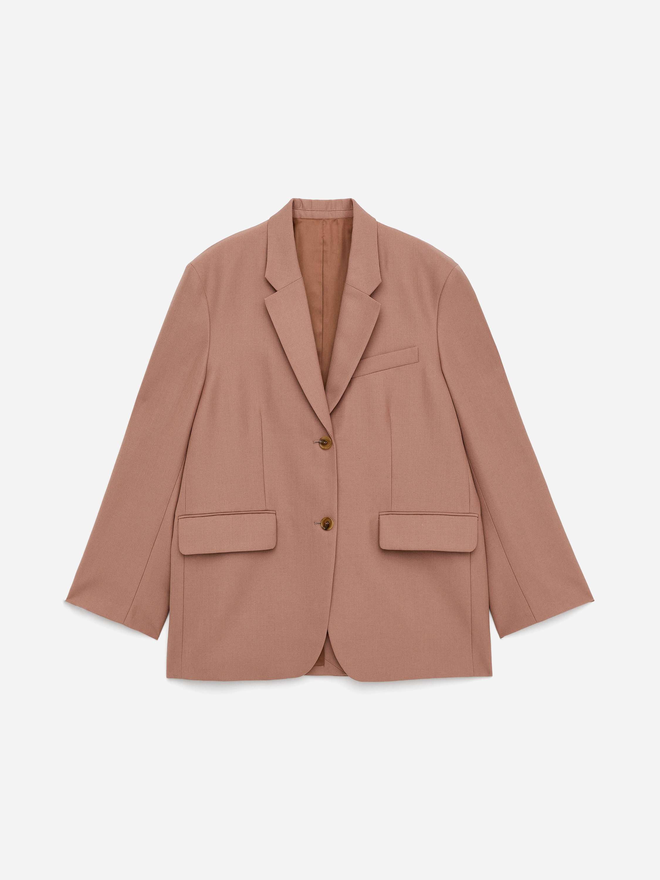 Brushed Wool Blazer – Light Mole – Women – ARKET DK
