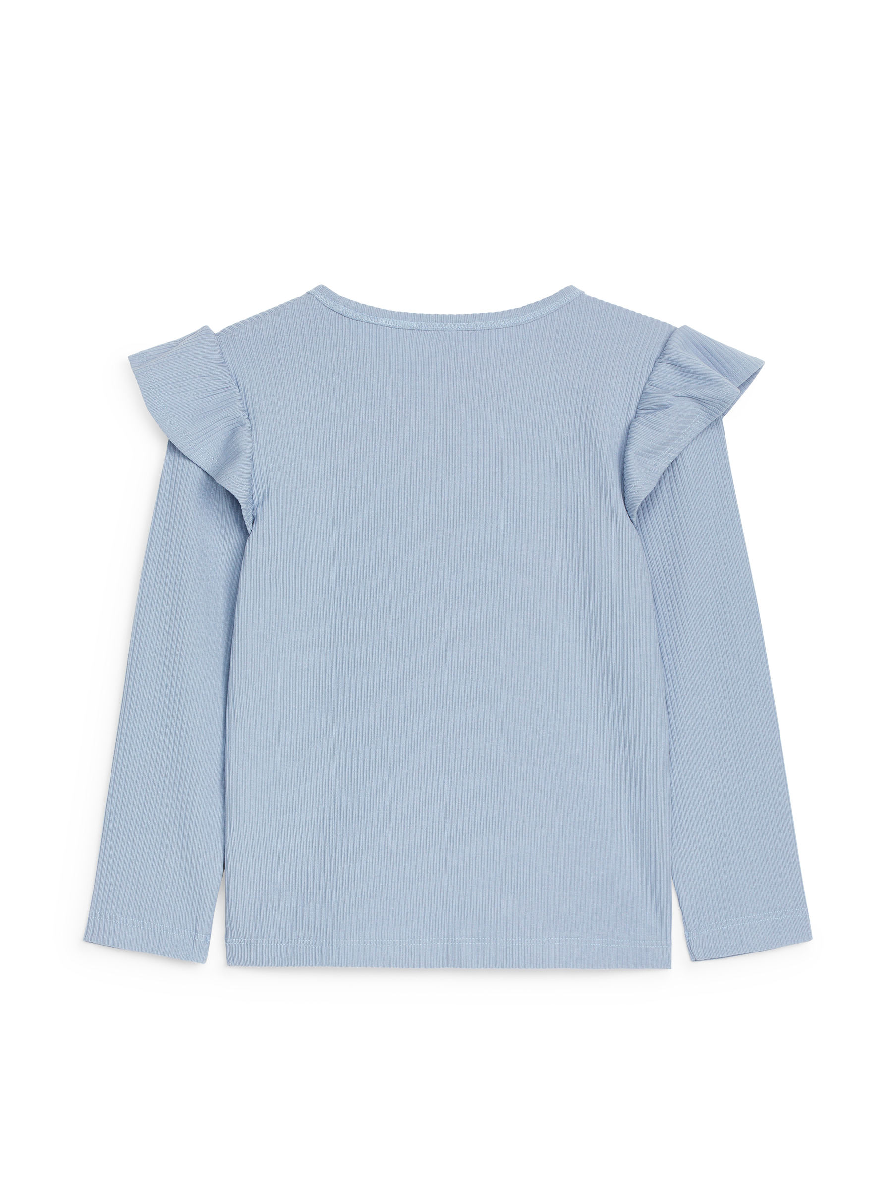 Frilled Jersey Top - Dusty Blue - Slim fit - Children - StillMedia/DescriptiveStillLife - 3