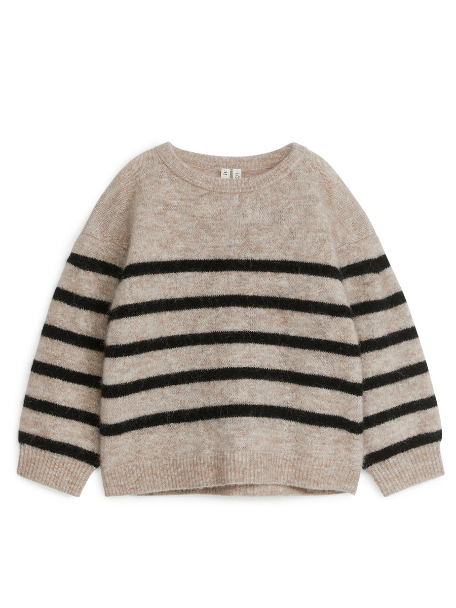 Relaxed Alpaca-Wool Blend Jumper-#B3AB98-5692