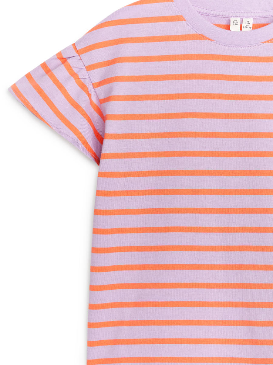 T-Shirt mit Rüschen - Orange/Flieder - Regular Fit - Children - 1229630003