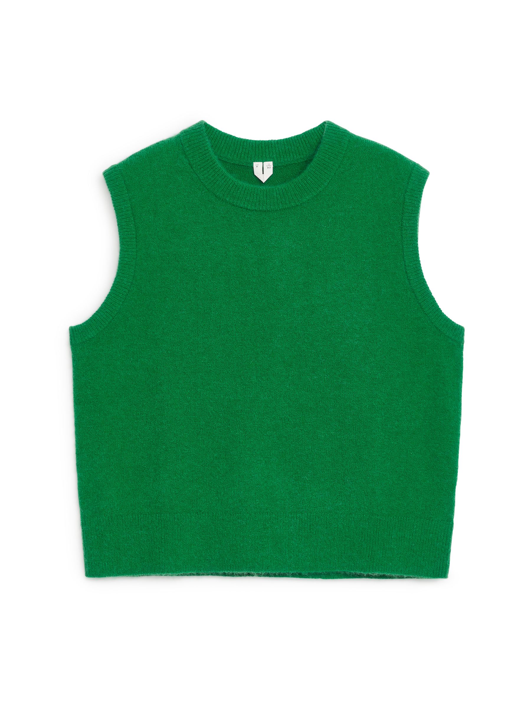 Knitted Alpaca Vest - Green - Regular fit - Women - StillMedia/DescriptiveStillLife - 1