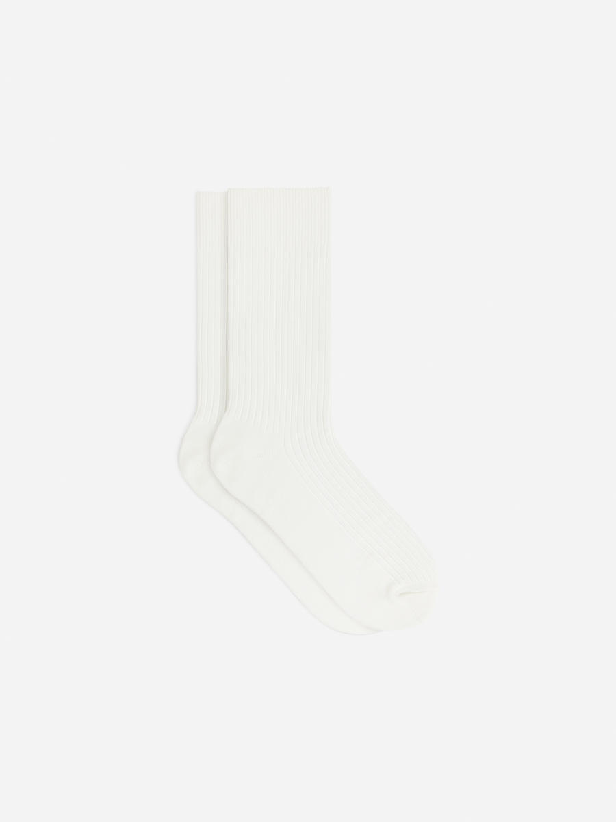 Chaussettes en coton Supima côtelé-#EFEFDF-9996