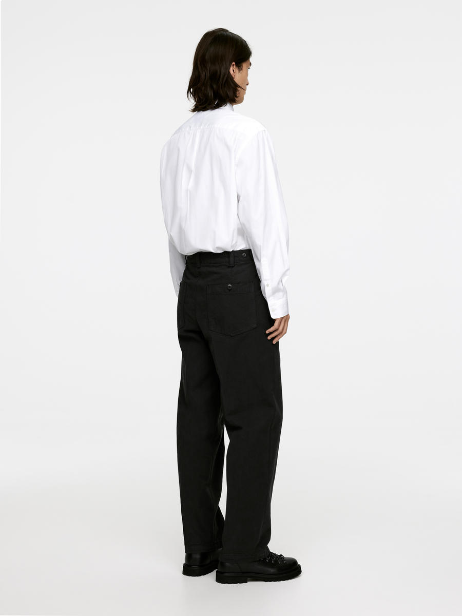 Cotton Canvas Utility Trousers-#333538-545