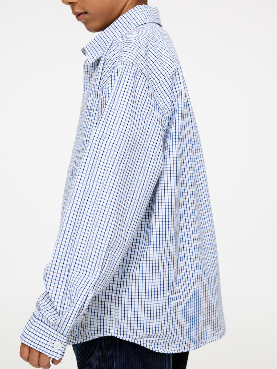 Relaxed Poplin Shirt-#FFFFFF-13491