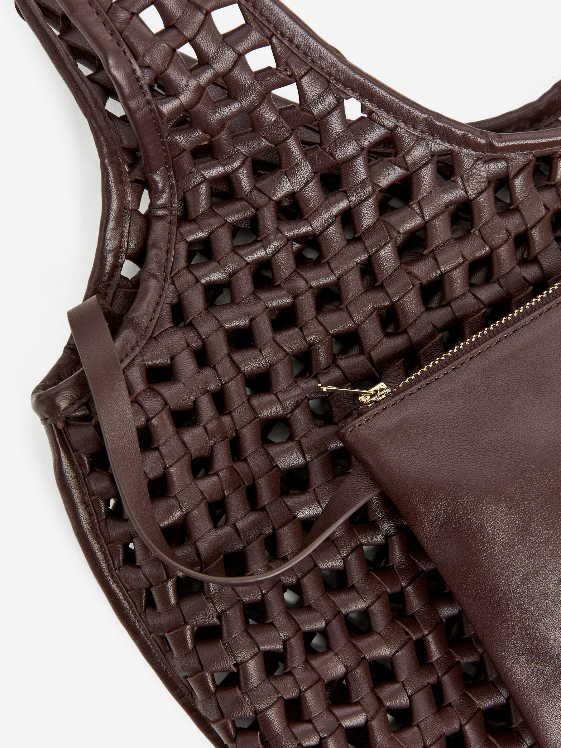 Slouchy Leather Tote - Dark Brown - Women - StillMedia/DescriptiveDetail - 4