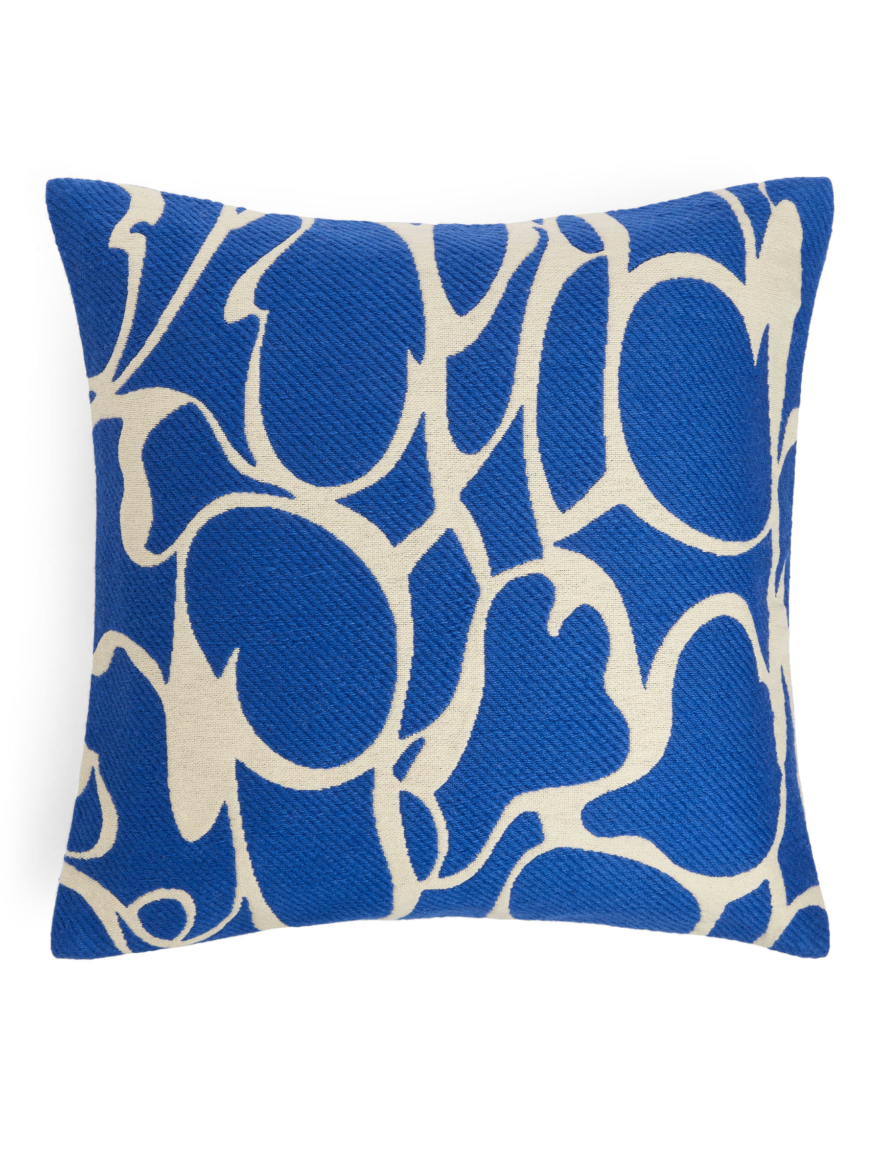 Kuddfodral i ull och bomull 50 x 50 cm - Klarblå/beige - Homeware - StillMedia/DescriptiveStillLife - 2