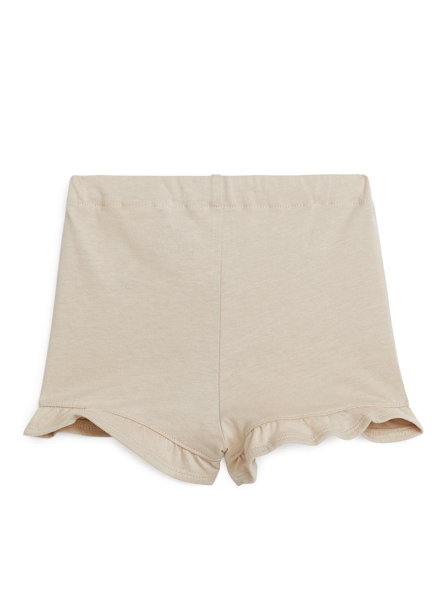 Frilled Jersey Shorts - Beige - Regular fit - Children - 1158171001