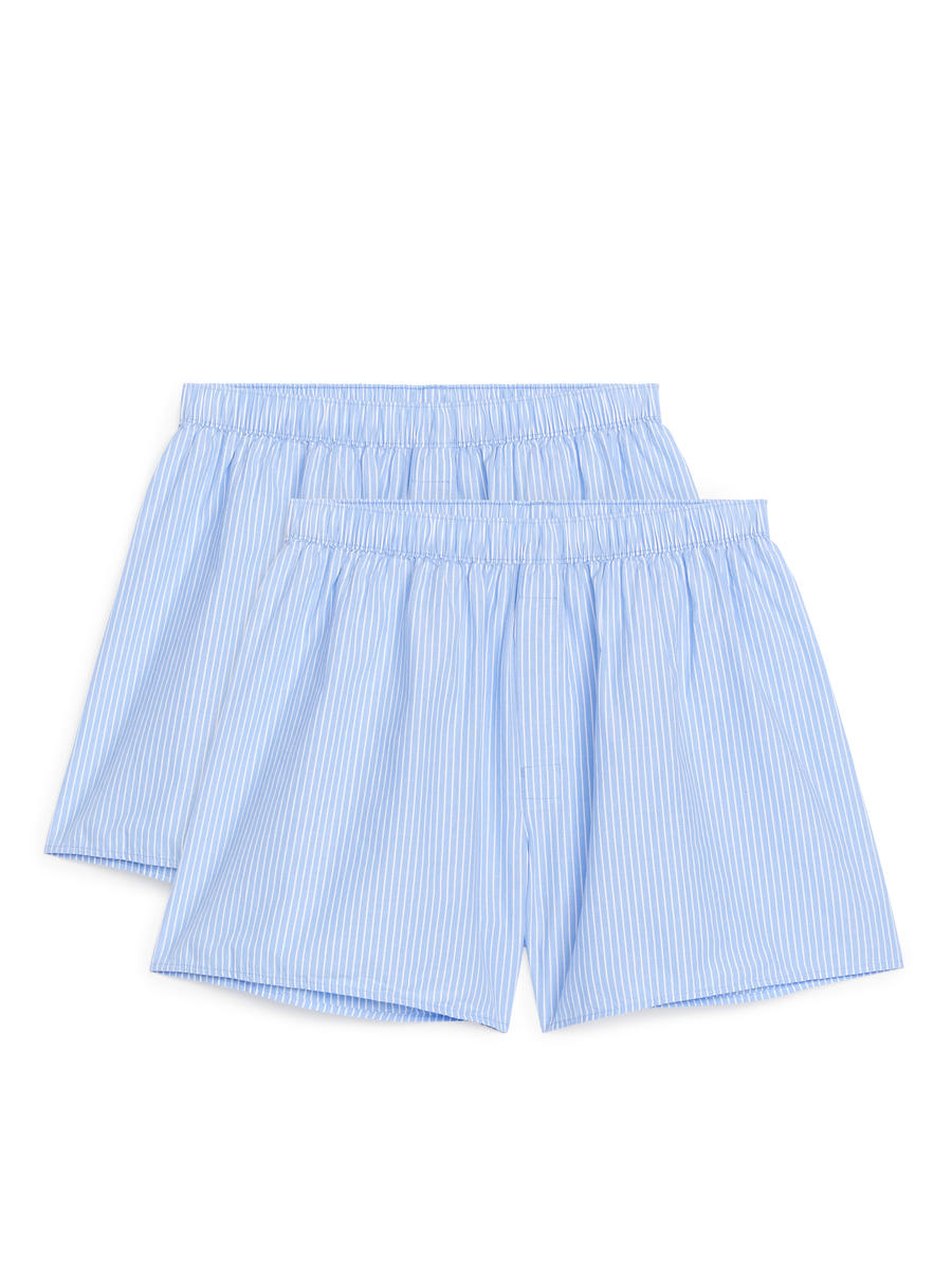 Gewebte Boxershorts, 2er-Set-#A6B8D1-12771