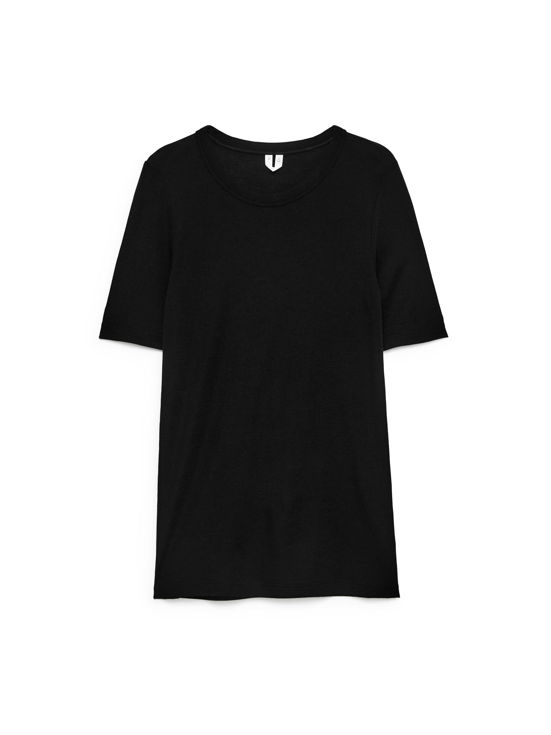 Geripptes Woll-T-Shirt - Schwarz - Slim Fit - Damen - StillMedia/DescriptiveStillLife - 1