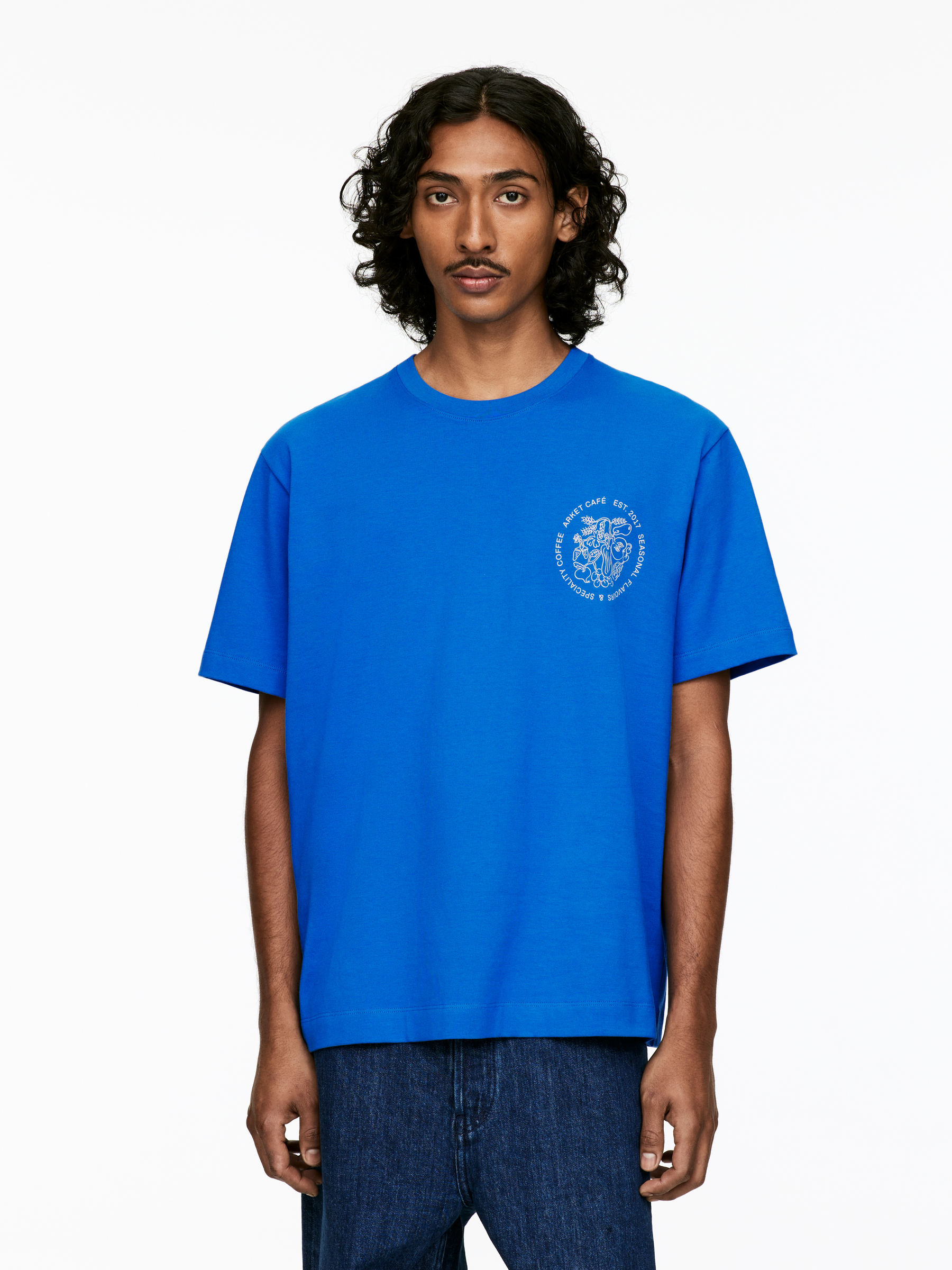 ARKET CAFÉ T-Shirt mit Print-#3C639C-15318