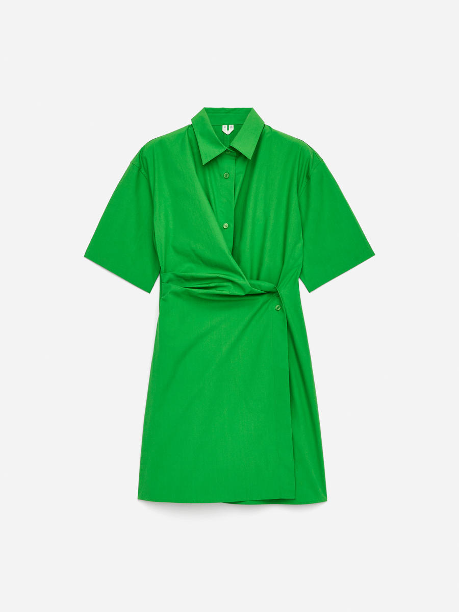 ARKET Women's  Wrap Shirt Dress Green,  size 40