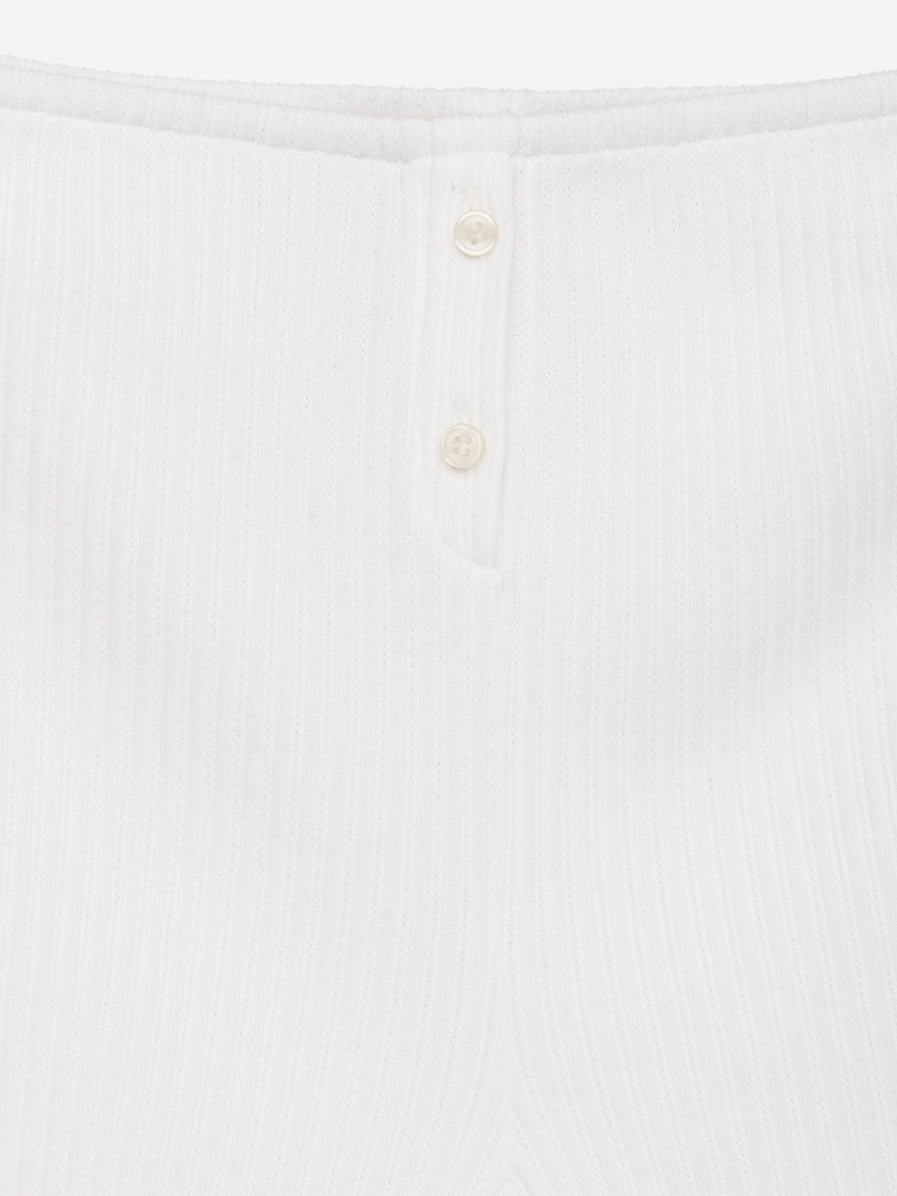 Pointelle Cotton Shorts - White - Slim fit - Women - StillMedia/DescriptiveDetail - 2
