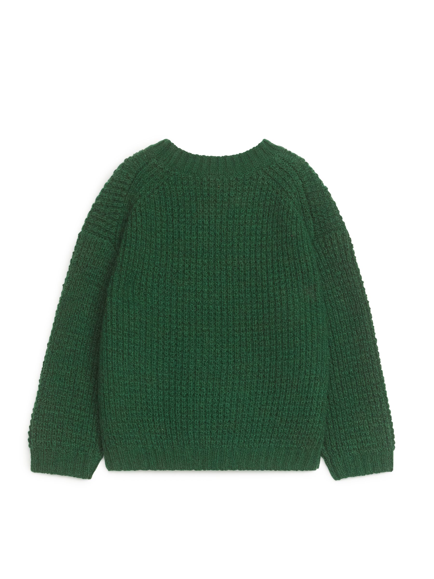 Wool Blend Jumper - Dark Green - Children - StillMedia/DescriptiveStillLife - 2