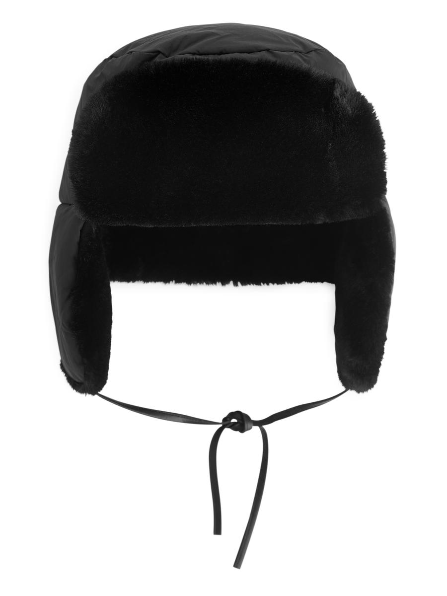 Faux Fur Trapper Hat-#272628-8930