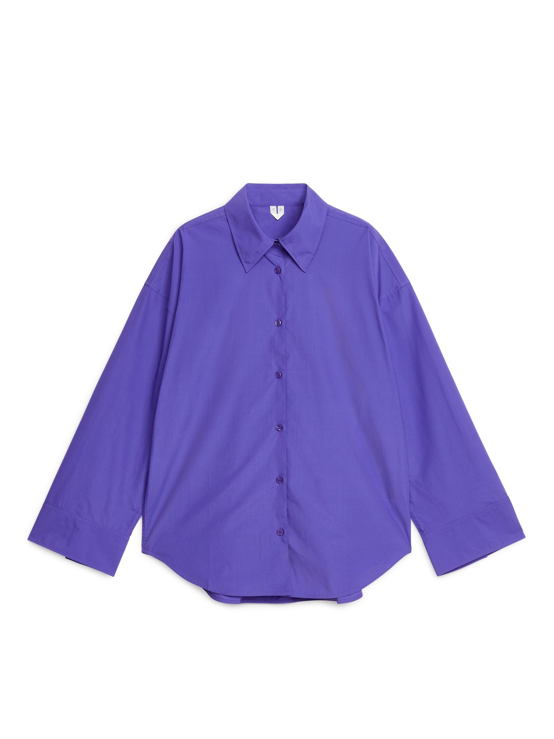 Relaxed Poplin Shirt-#615A9F-1627