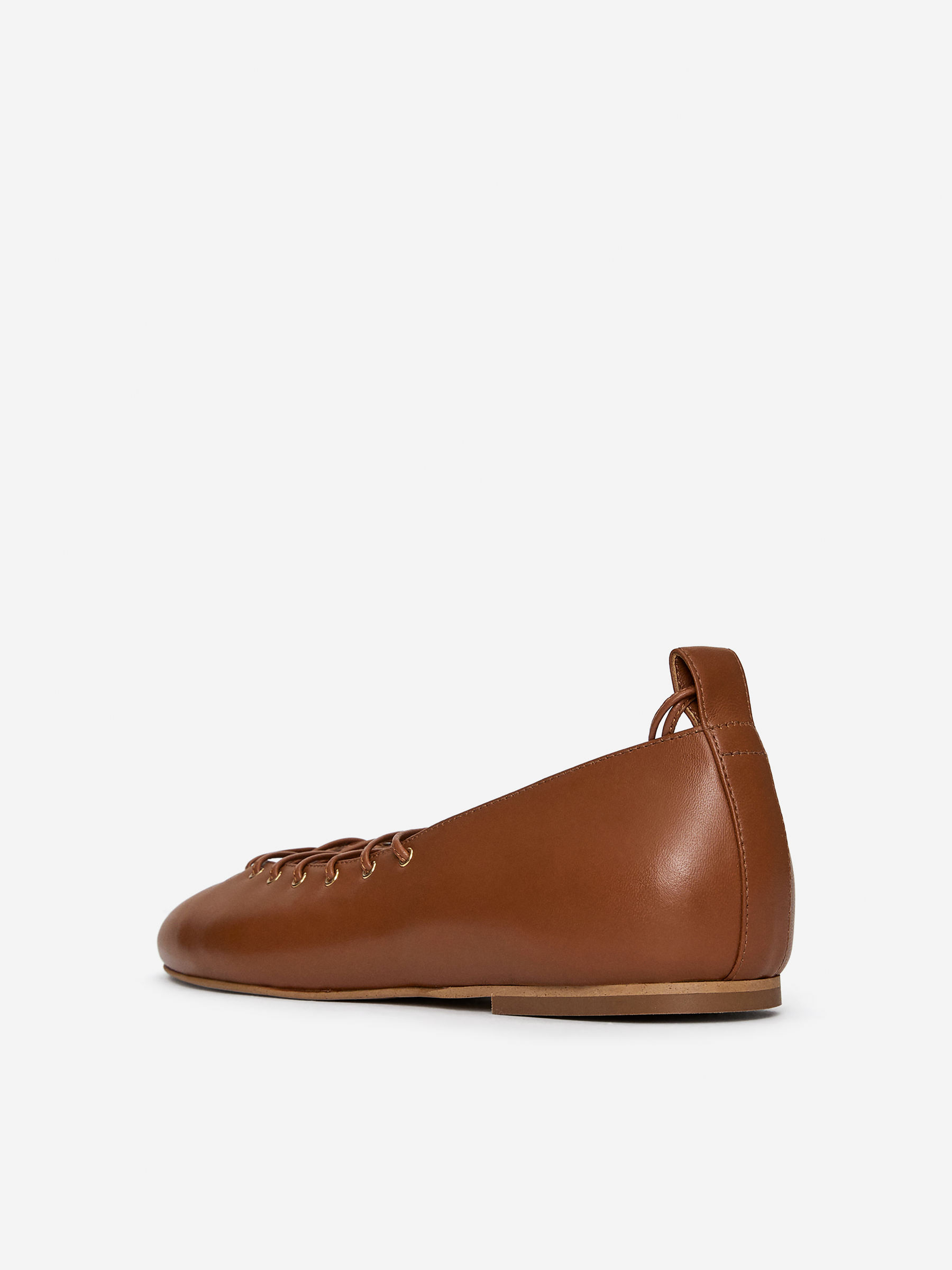 Lace Up Ballerinas - Cognac - Women - StillMedia/DescriptiveStillLife - 1