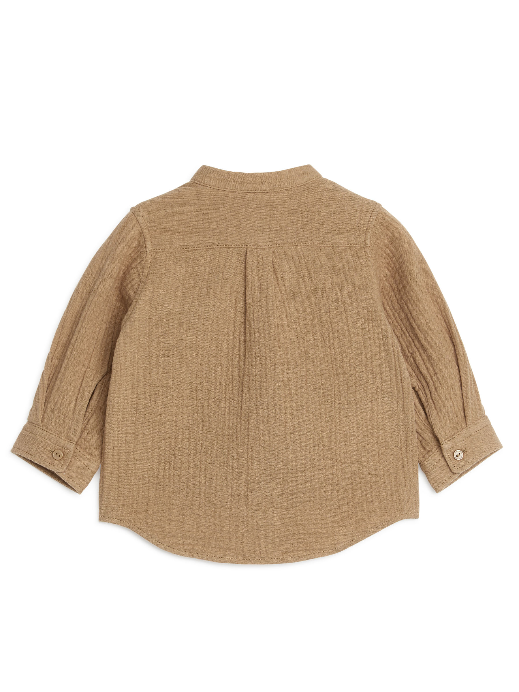 Baumwoll-Musselin-Hemd - Dunkelbeige - Regular Fit - Kinder - StillMedia/DescriptiveStillLife - 3