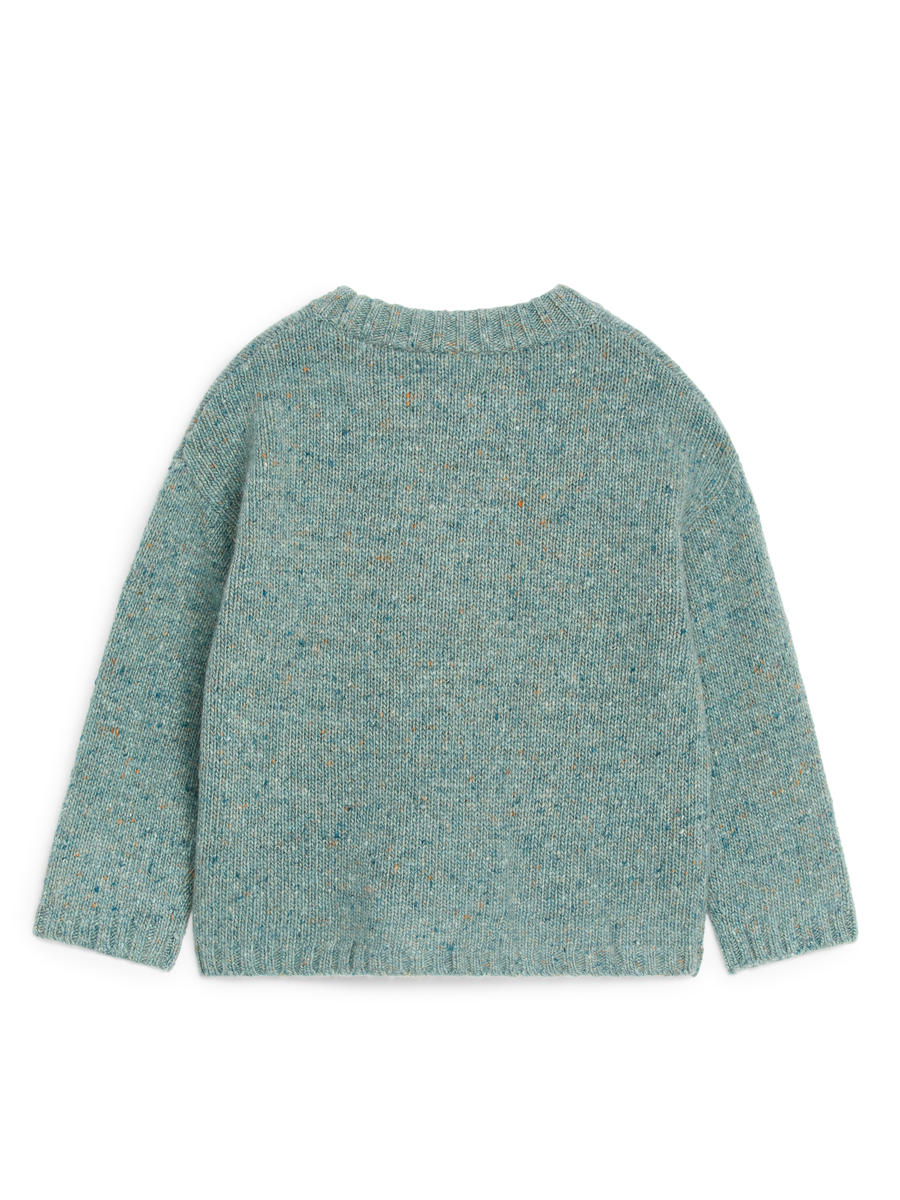 Neps Wool-Blend Jumper-#808E7E-12118