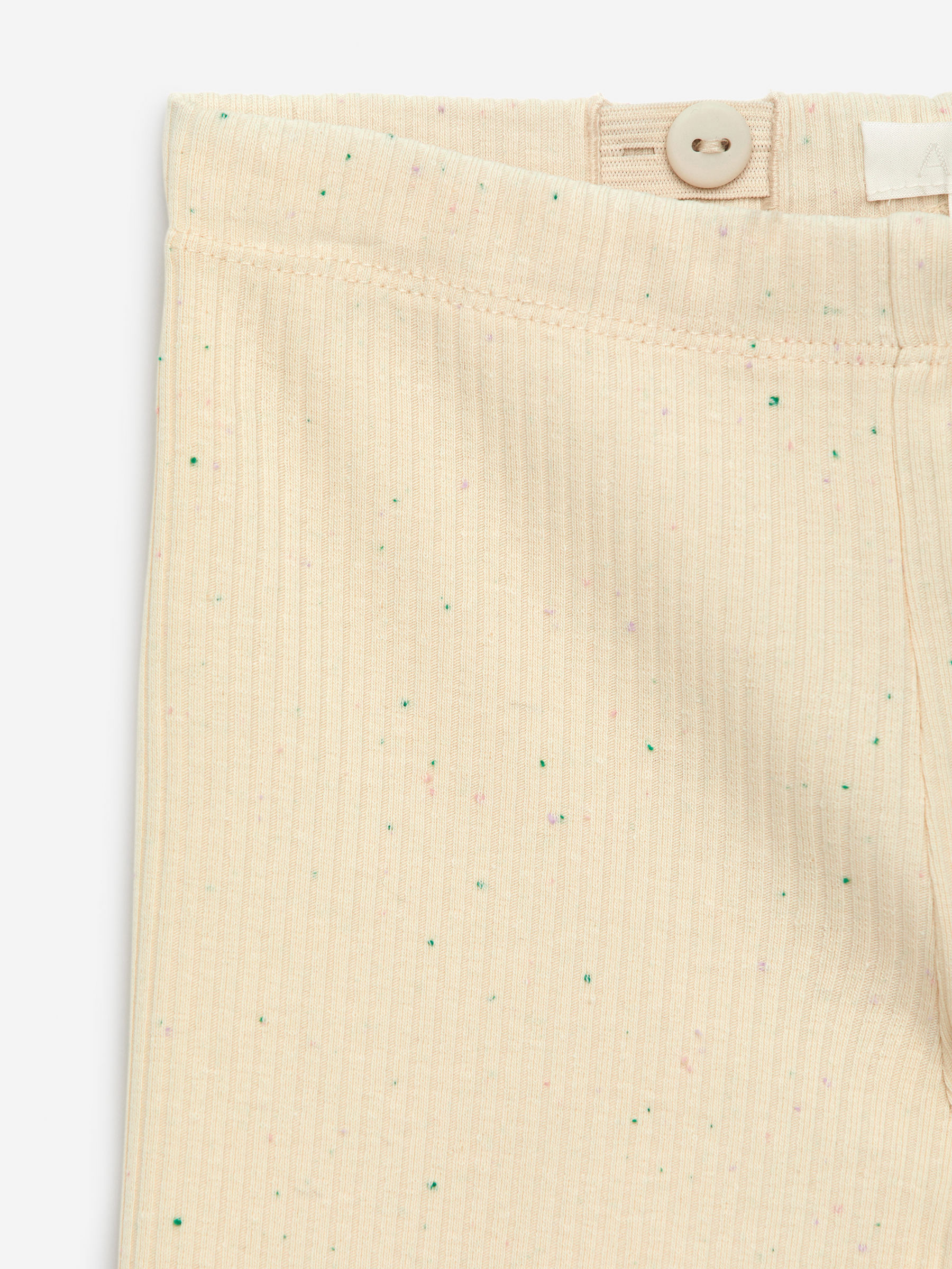 Utsvängda ribbstickade leggings - Off-white - Regular fit - Children - StillMedia/DescriptiveDetail - 1