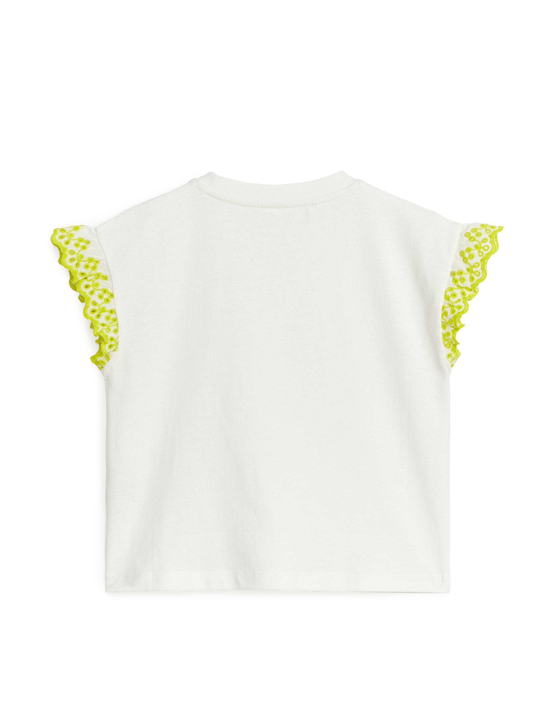 Frill Sleeve T-Shirt - White/Yellow - Regular fit - Children - StillMedia/DescriptiveStillLife - 2