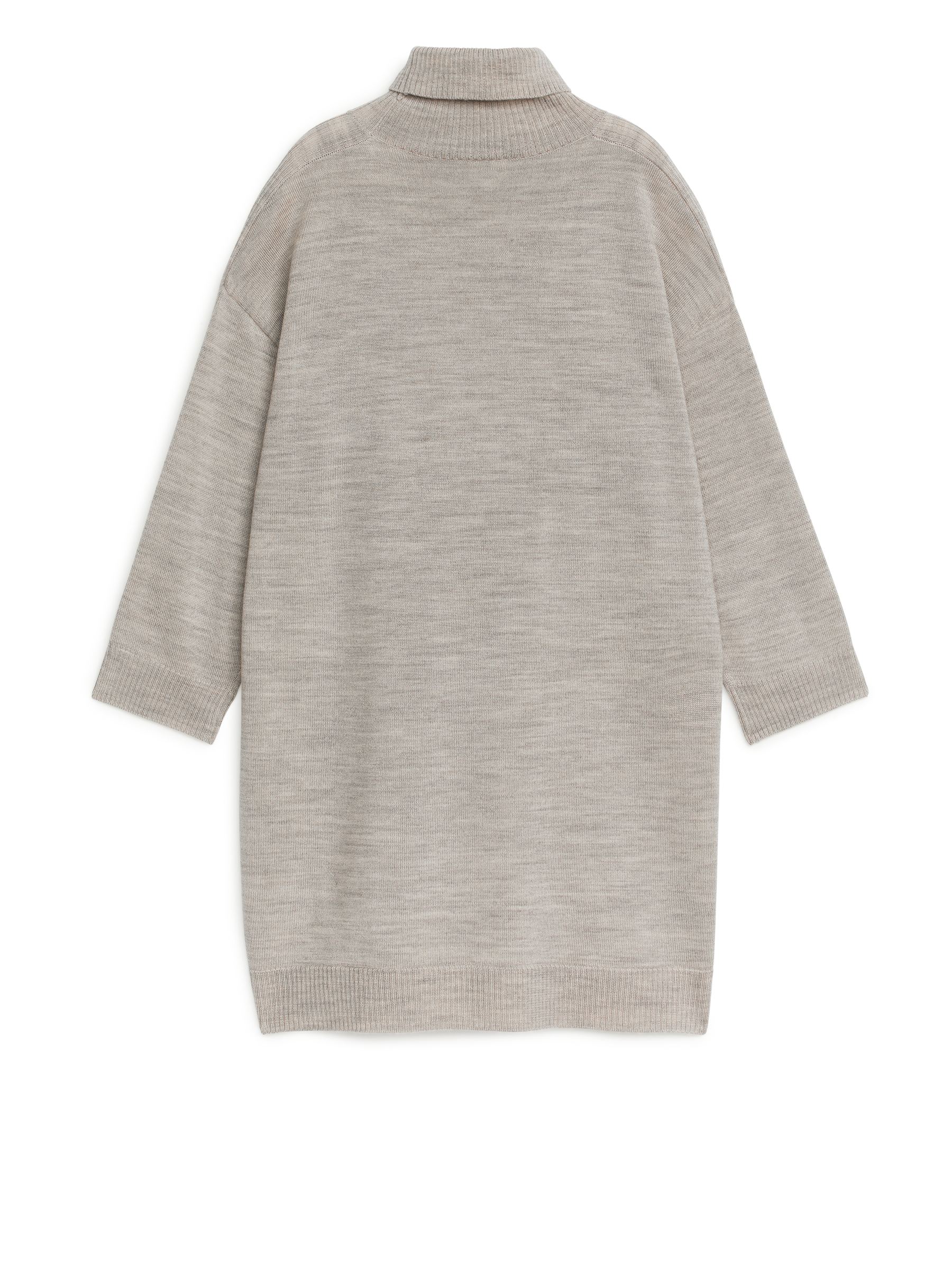 Wool RollNeck Dress - Oat Melange - Oversized - Children - StillMedia/DescriptiveStillLife - 2