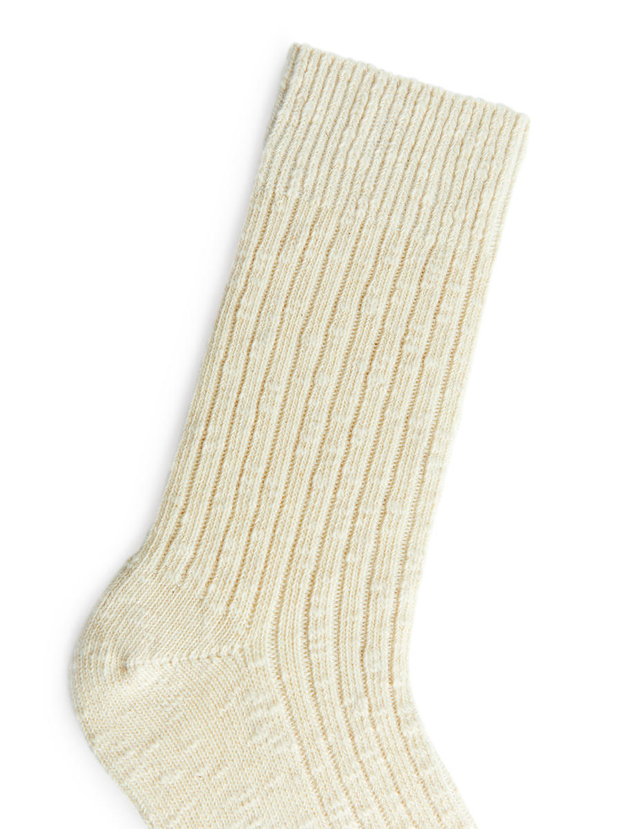 Grobe Stricksocken-#DCD6C7-11447