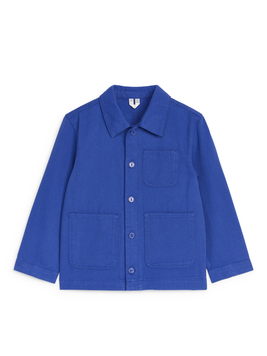 Cotton Overshirt-#3B4EA3-12018