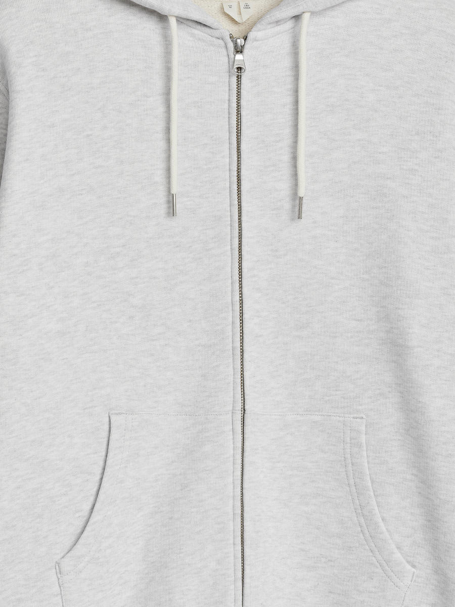 Legerer Reißverschluss-Hoodie-#C8C8C8-13098