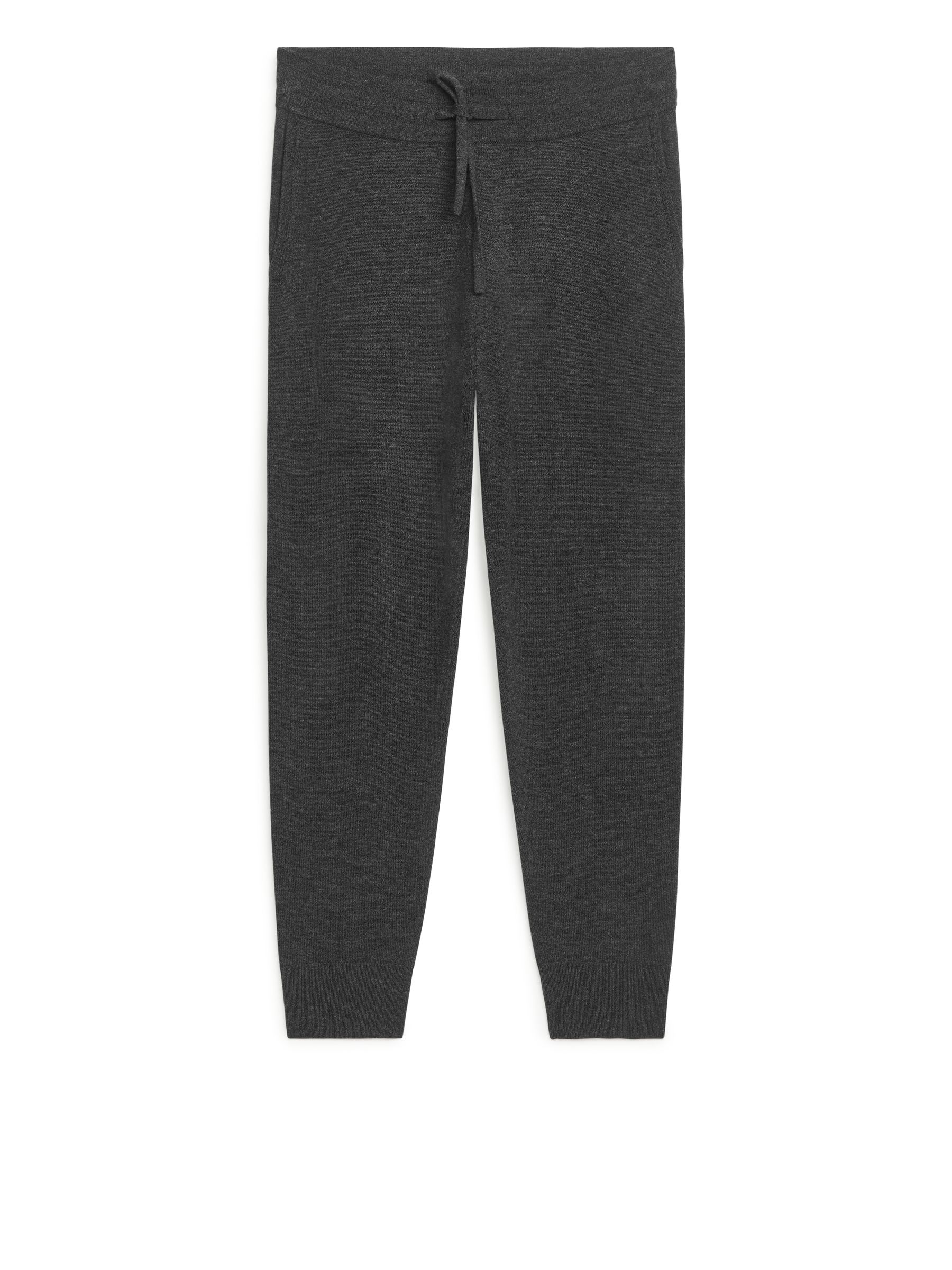 Joggers de punto en lana merino - Dark Grey - Corte holgado - Men - StillMedia/DescriptiveStillLife - 1