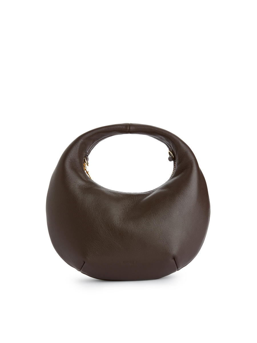 Rounded Mini Bag-#52453E-7887