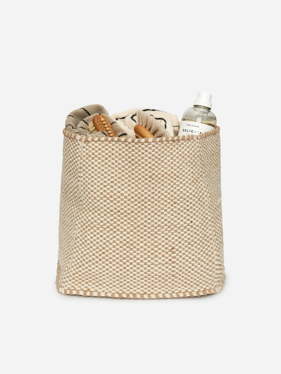 Panier de rangement en jute 35 cm-#E8E4D5-13815