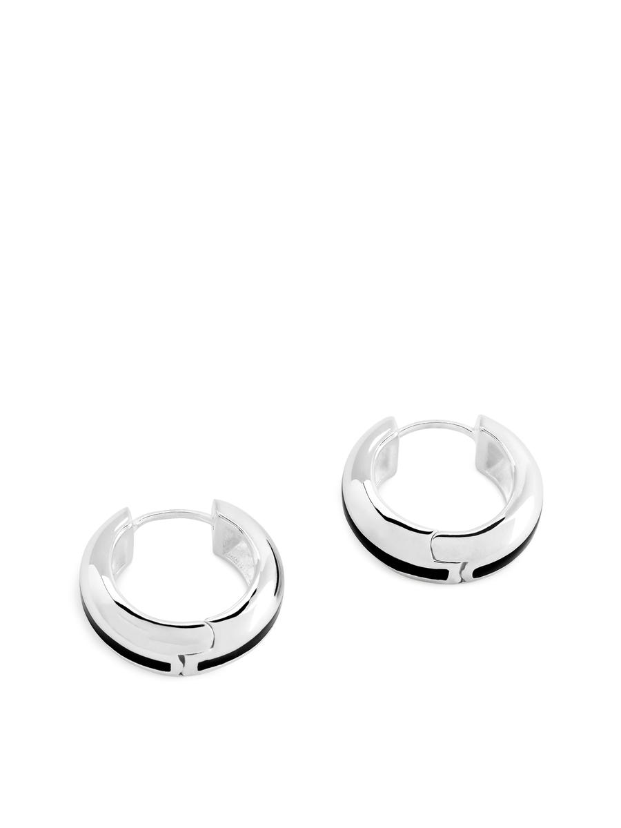 Versilberte Hoops-#DFDEDE-13425