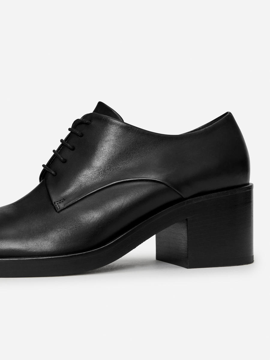 Heeled Derby Shoes-#272628-12507