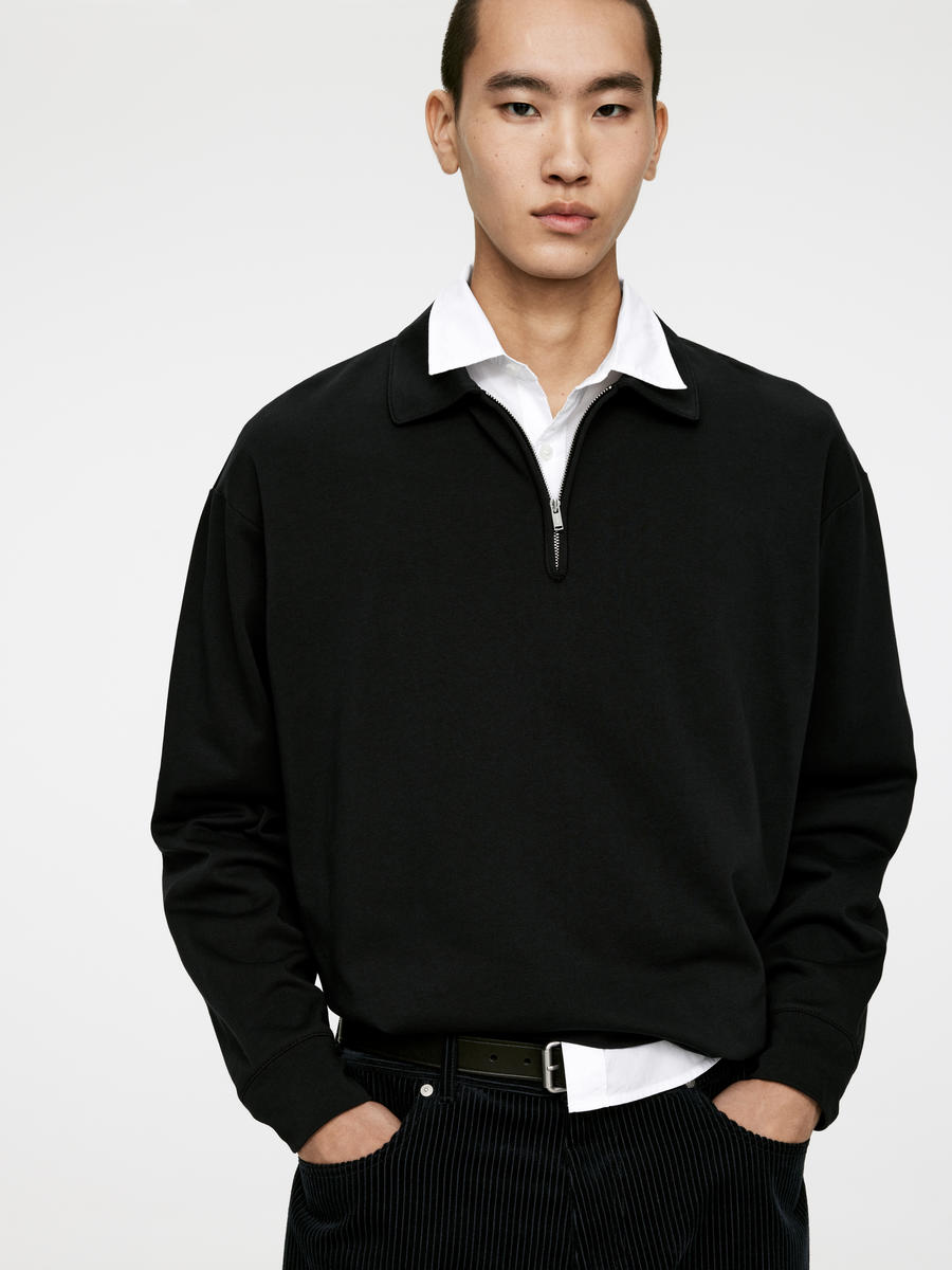 Half-Zip Polo Shirt-#272628-13668