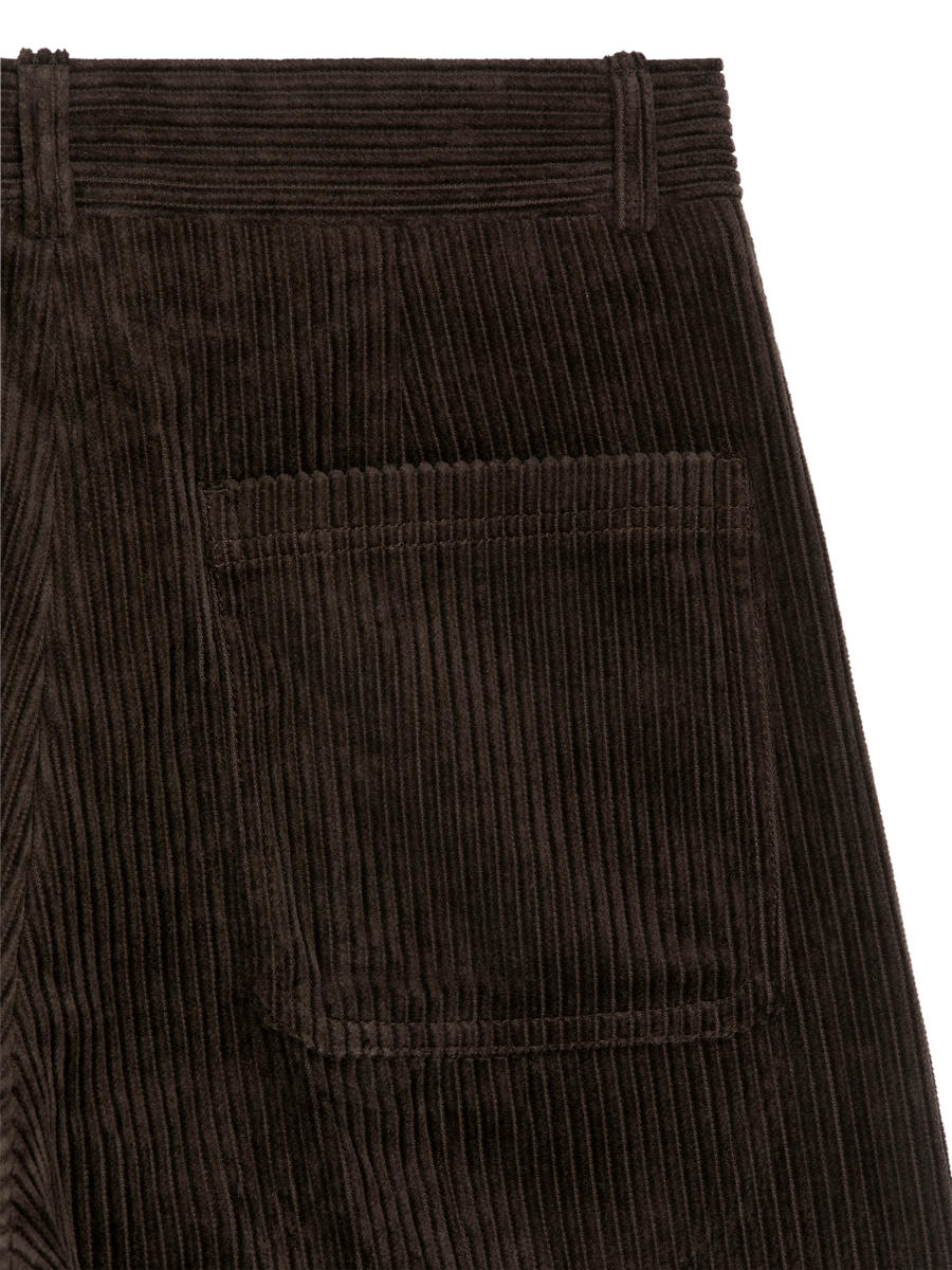 Weite Cordhose-#3F3838-12984