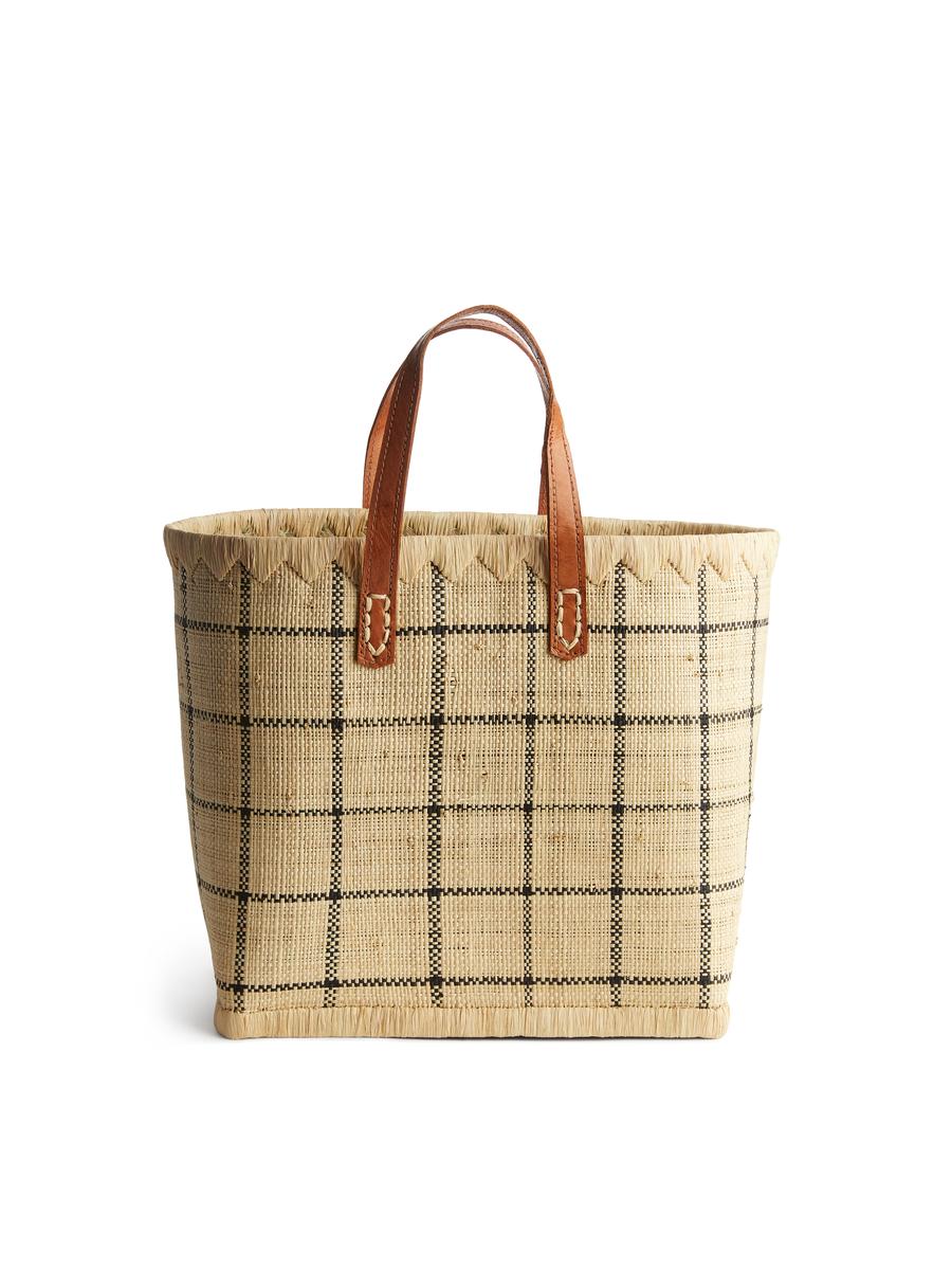 Petit panier en raphia A World of Craft - Beige / Noir - Femme - 0979395001