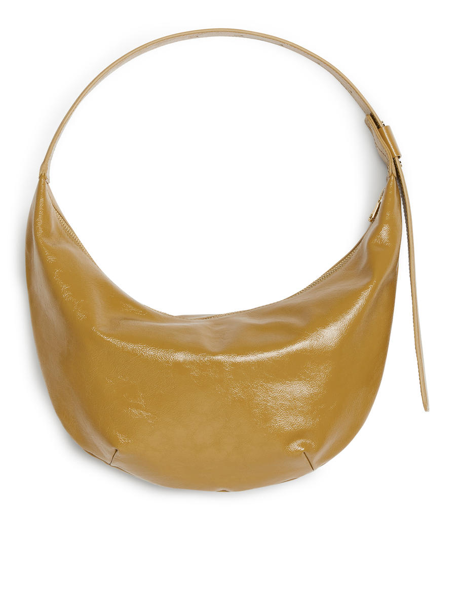 Mittelgroße, geschwungene Schultertasche - Beige - Women - 1193754006