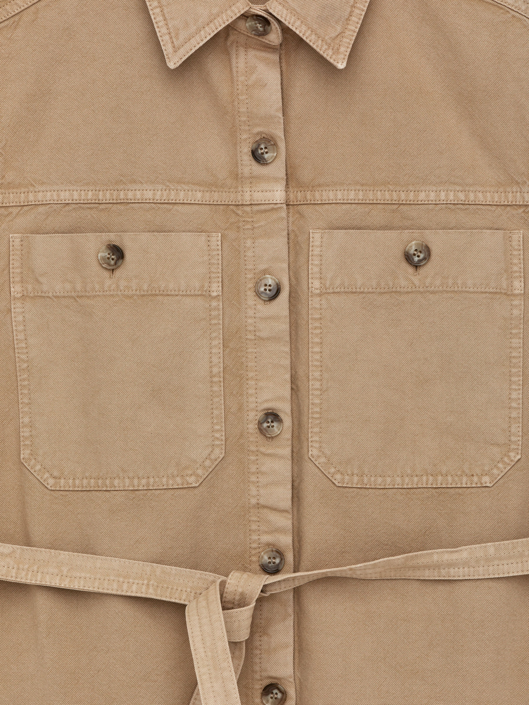Utility Cotton Vest - Beige - Regular fit - Women - StillMedia/DescriptiveDetail - 2