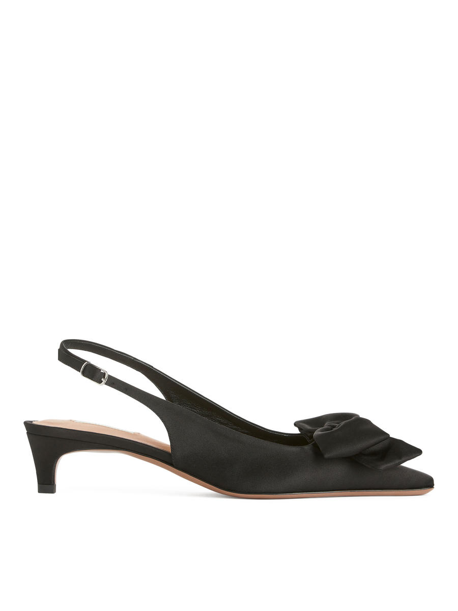 Slingback-Pumps mit Schleife-#272628-7421