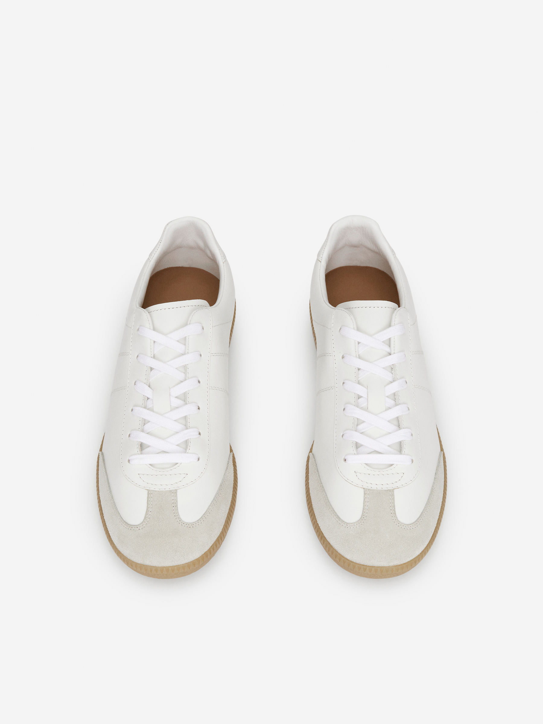 Leather Trainers-#FFFFFF-14316