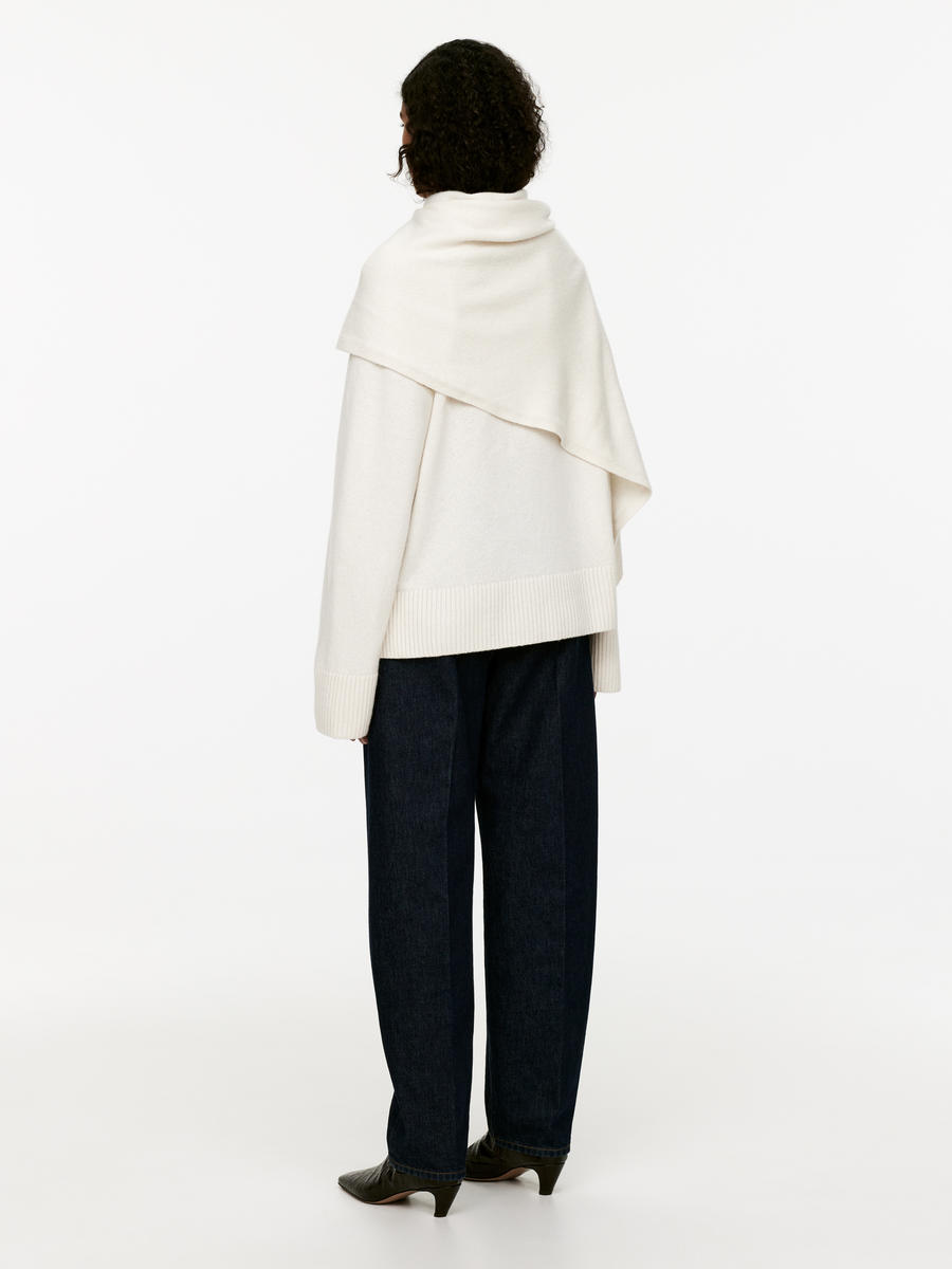 Wool Scarf Jumper-#F2E8D6-12234