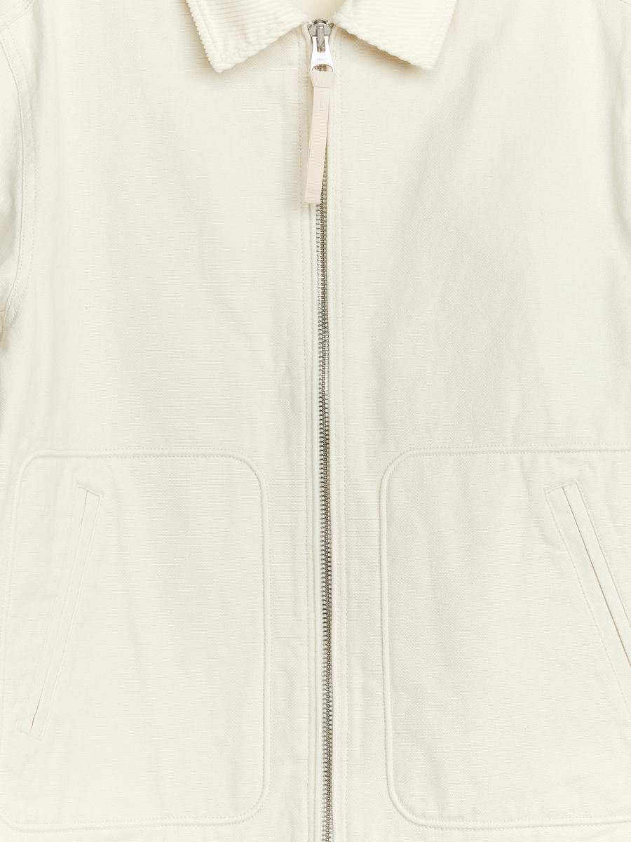 Cotton Canvas Jacket - Off White - Relaxed fit - Men - 1212319002