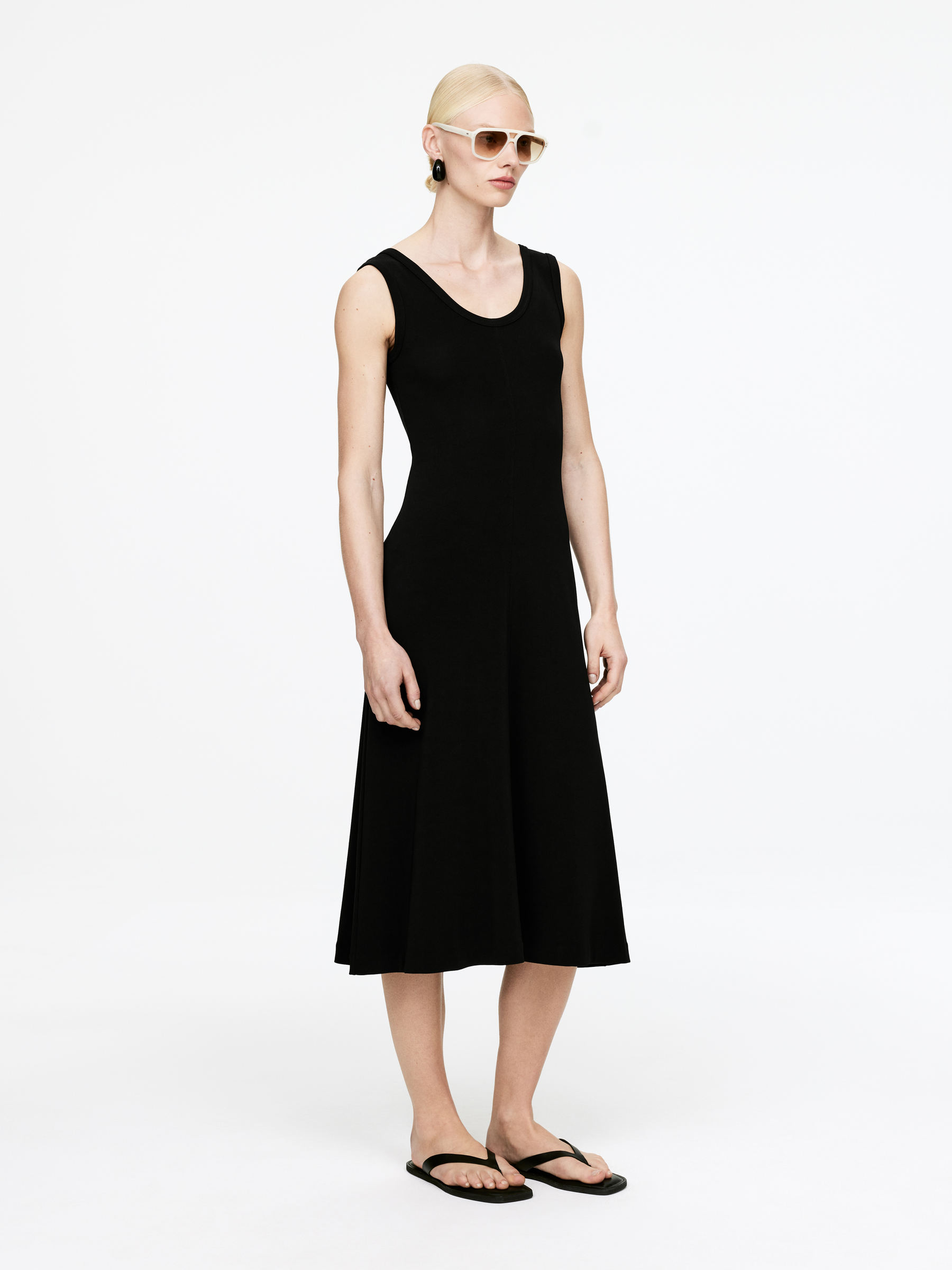 Rib Jersey Dress - Black - Regular fit - Women - StillMedia/Lookbook - 3