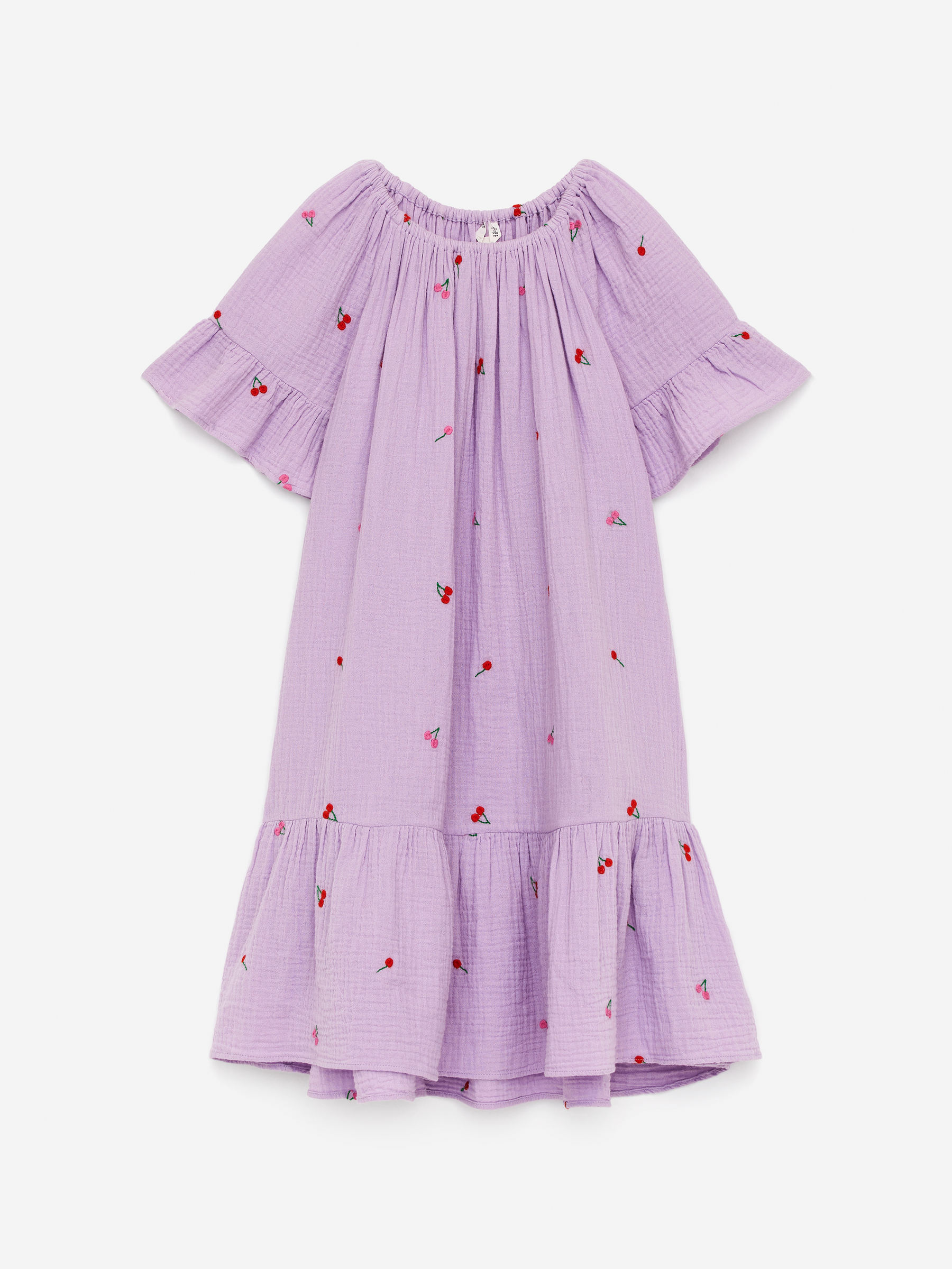 Cotton Muslin Dress-#BFAED2-15410