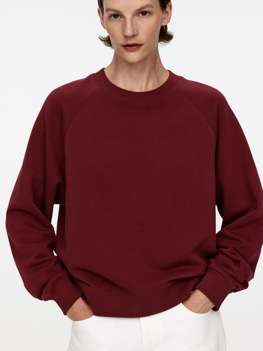 Soft French Terry Sweatshirt Burgundy Women ARKET NL