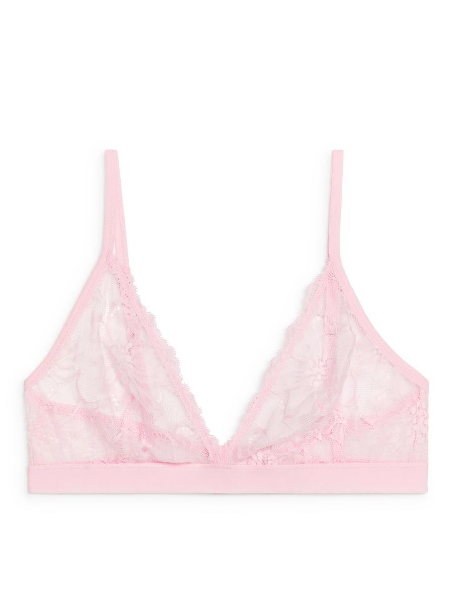 Lace Bra - Pink - Women - 1184245002