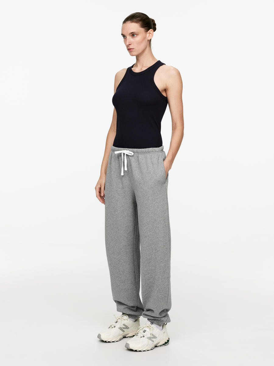 Relaxed Cotton Sweatpants-#6C6D6E-11677