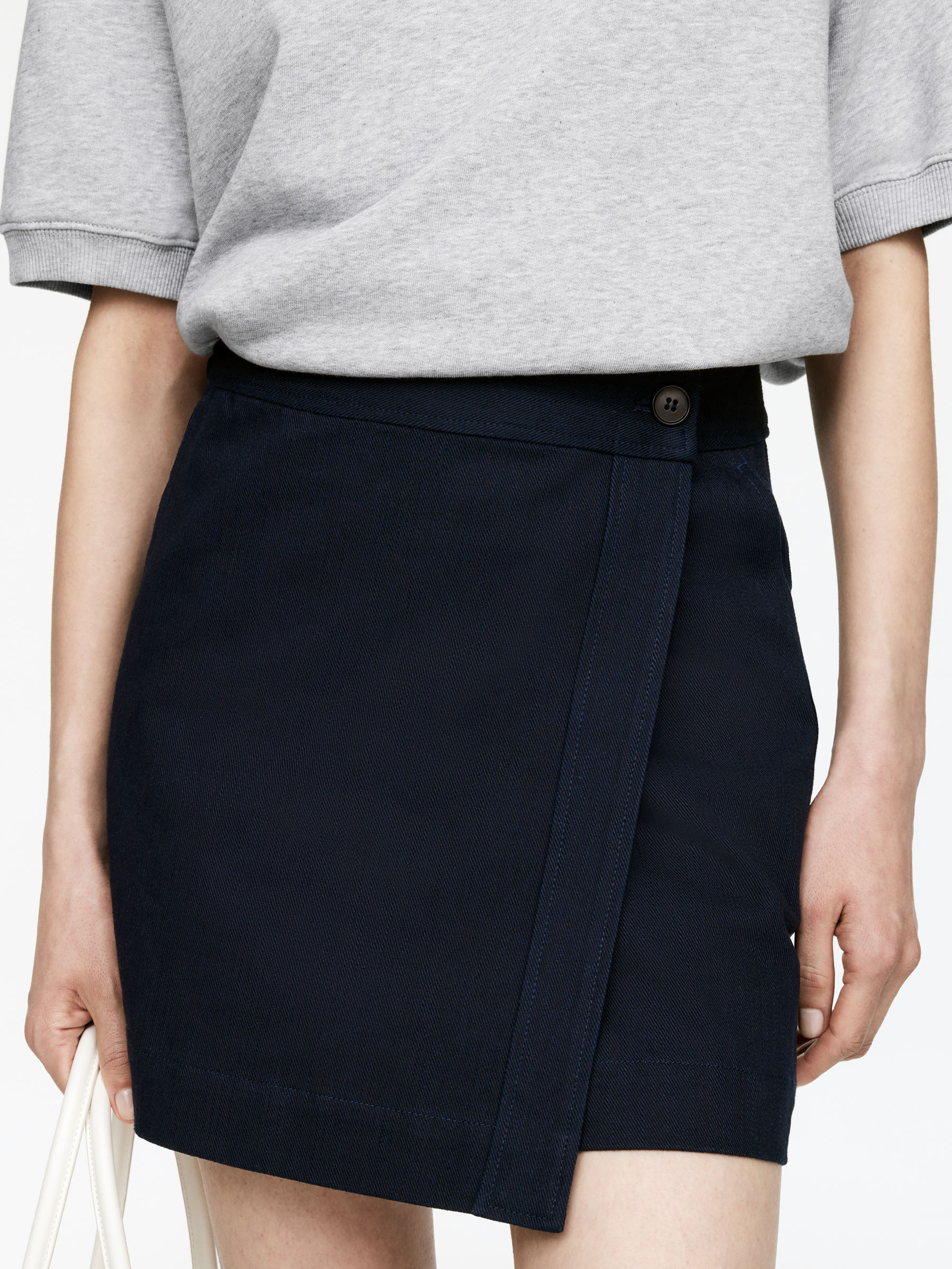 Wickelrock aus Baumwolle - Dunkelblau - Regular Fit - Damen - StillMedia/Lookbook - 6
